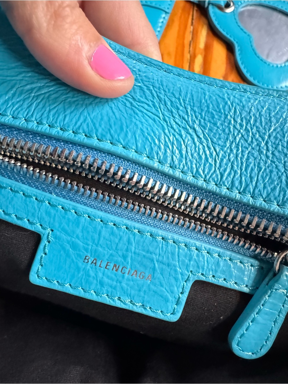 Neo Cagole Handbag Teal Blue GUC - Picture 4 of 4